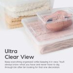 FDDAI 20-Pack 6-Quart Clear Plastic Storage Bins - Stackable BPA-Free Containers for Shoes, Closet, and Classroom Supplies