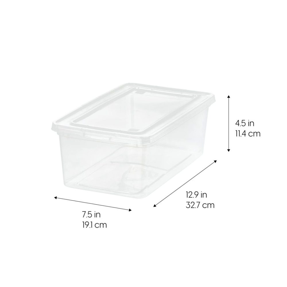 FDDAI 20-Pack 6-Quart Clear Plastic Storage Bins - Stackable BPA-Free Containers for Shoes, Closet, and Classroom Supplies