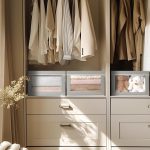FDDAI Fabric Storage Bins with Lids & Handles - Foldable Closet Organizers with Window, Set of 4 (Grey)