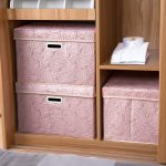 FDDAI Large Collapsible Fabric Storage Bin with Lid - 1-Pack Decorative Organizer with Handles & Divider (Pink, 17.7"x11.8"x11.8")