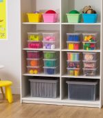 FDDAI 20-Pack 6-Quart Clear Plastic Storage Bins - Stackable BPA-Free Containers for Shoes, Closet, and Classroom Supplies