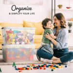 FDDAI 4-Pack 75-Quart Plastic Storage Bins - Stackable Totes with Ultra-Durable Lids and Secure Latching Buckles