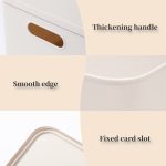 FDDAI Plastic Storage Baskets with Lids - Lidded Knit Organizer Bins for Shelves, Drawers, Closet, Office, and Playroom (4XL+2L, Light Grey)