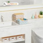 FDDAI Plastic Storage Baskets with Bamboo Lids - Stackable Organizing Containers for Shelves, Drawers, Closet, and Playroom (6-Pack)