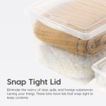 FDDAI 20-Pack 6-Quart Clear Plastic Storage Bins - Stackable BPA-Free Containers for Shoes, Closet, and Classroom Supplies