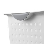 FDDAI 6-Pack Medium Plastic Storage Bins - Ultra Basket Organizers for Home and Office (White)