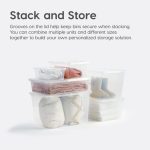 FDDAI 20-Pack 6-Quart Clear Plastic Storage Bins - Stackable BPA-Free Containers for Shoes, Closet, and Classroom Supplies
