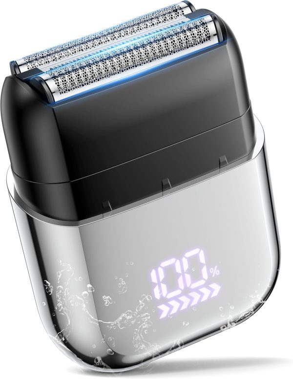 FDDAI Electric Razor for Men – Mini Foil Shaver, Cordless & Waterproof (IPX7) – Type-C Rechargeable, Wet/Dry Use, LED Display, Travel Lock – 100 Min Runtime
