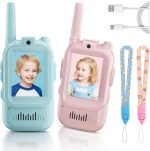 FDDAI Video Walkie Talkies for Kids – 2 Pack Rechargeable Video Intercom with Camera & Screen – Fun Indoor/Outdoor Toys for Family Games, Camping, Hiking, Boys & Girls Ages 3-12