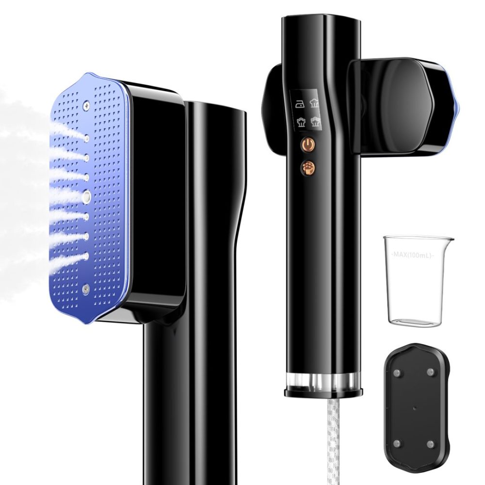 FDDAI 1200W Portable Garment Steamer for Clothes: 25s Fast Heat-Up, 3 Steam Levels, 90° Rotatable Handheld Iron Steamer, Lightweight Travel Steamer for Home & Abroad, Auto Shut-off Wrinkle Remover