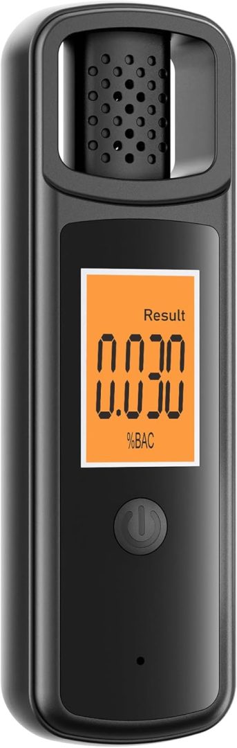 FDDAI Rechargeable Breathalyzer Alcohol Tester, Contact-Free Blow Detection, Fast & Accurate BAC Measurement with LCD Screen, Portable Personal & Home Use Breath Analyzer